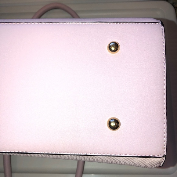 🎉2xHP🎉 VEGAN LEATHER Satchel Snake Skin Center Zip Handbag Pink + Gold Hardware - Picture 16 of 16